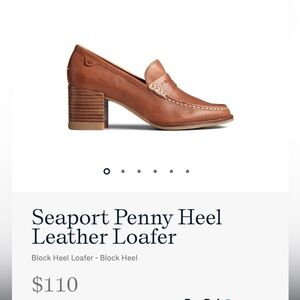 Sperry Seaport Penny Heel Leather Loafer